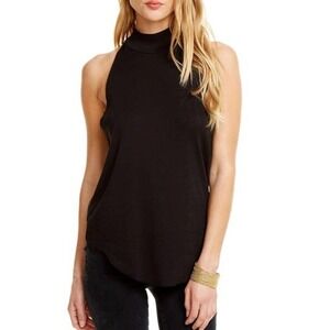 Chaser NWT Vintage Ribbed Turtleneck Sleeveless Tank Top Union Black Size Medium